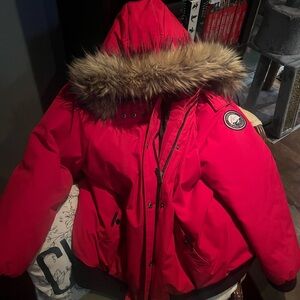 Alpine Red Jacket with Fur Trim